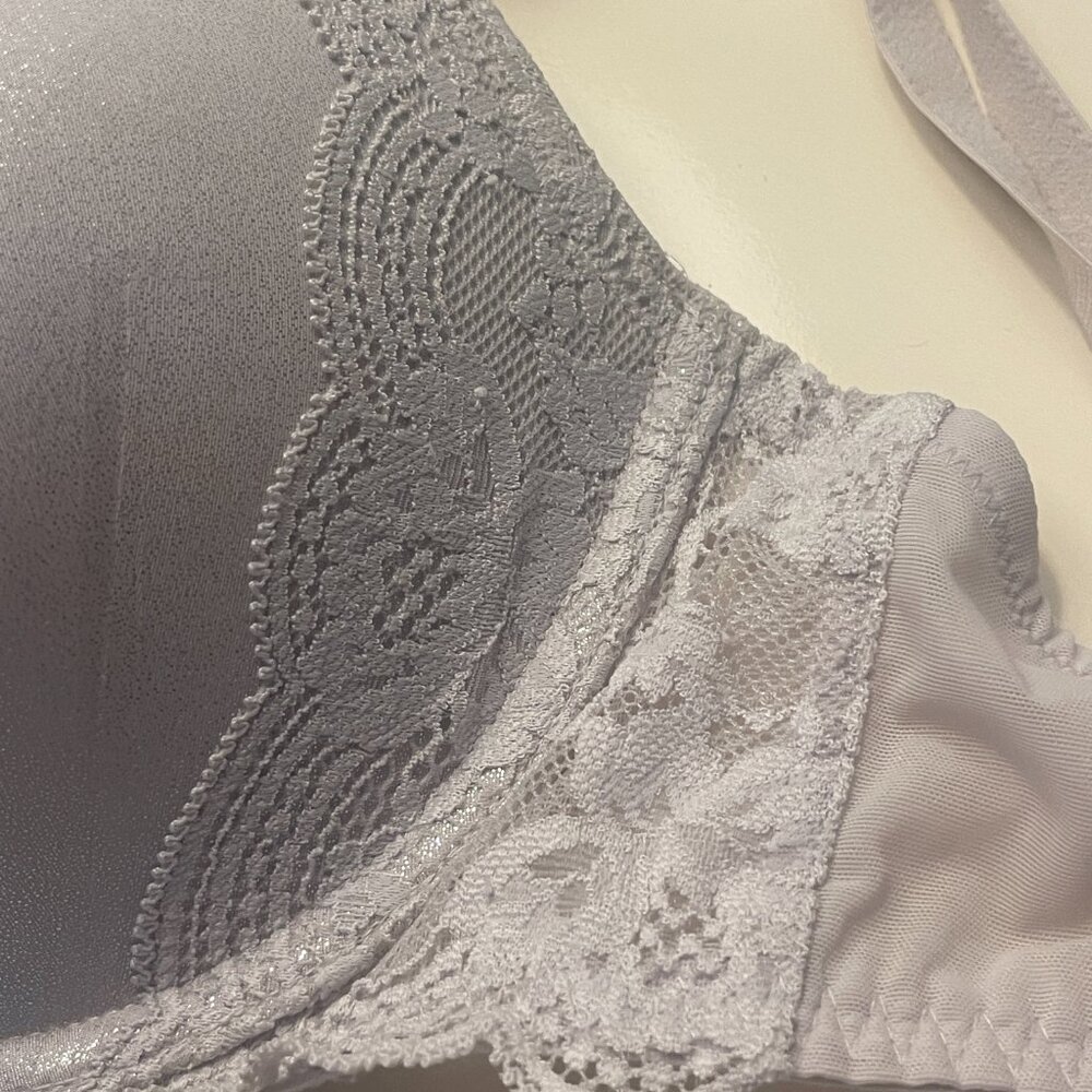 Victoria Secret Dream Angels Push Up Bra 32DD Pearlescent Silver / Grey - Picture 4 of 8